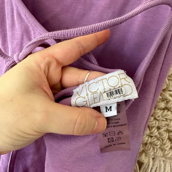 Victor Glemaud Purple Strappy Midi Dress - Picture 3 of 6